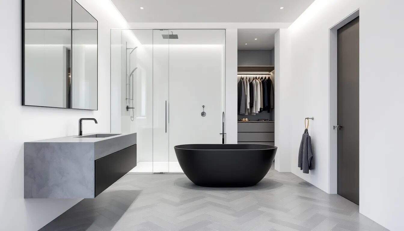 Steps involved in a successful bathroom remodel displayed in a visual format.